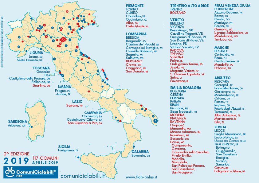 2019.04 Mappa ComuniCiclabili 2a edizione