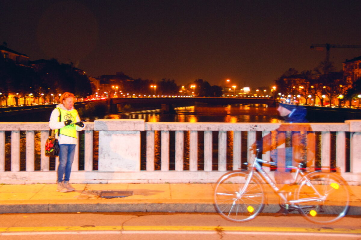RL181 Ciclista illuminato 2023 - Passaggio ciclista sul ponte