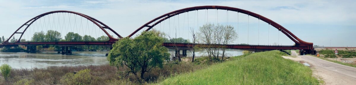 RL182 Ciclovia del Sole, il punto tra Verona e Bologna - Il nuovo ponte sul Po tra Governolo e San Benedetto