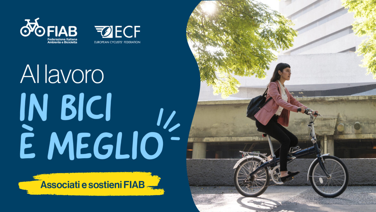 FIAB Tesseramento 2025 (campagna In bici è meglio) - FB-Post 06 (al lavoro)